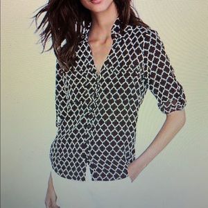 Slim fit Quarterfoil Portofino Blouse